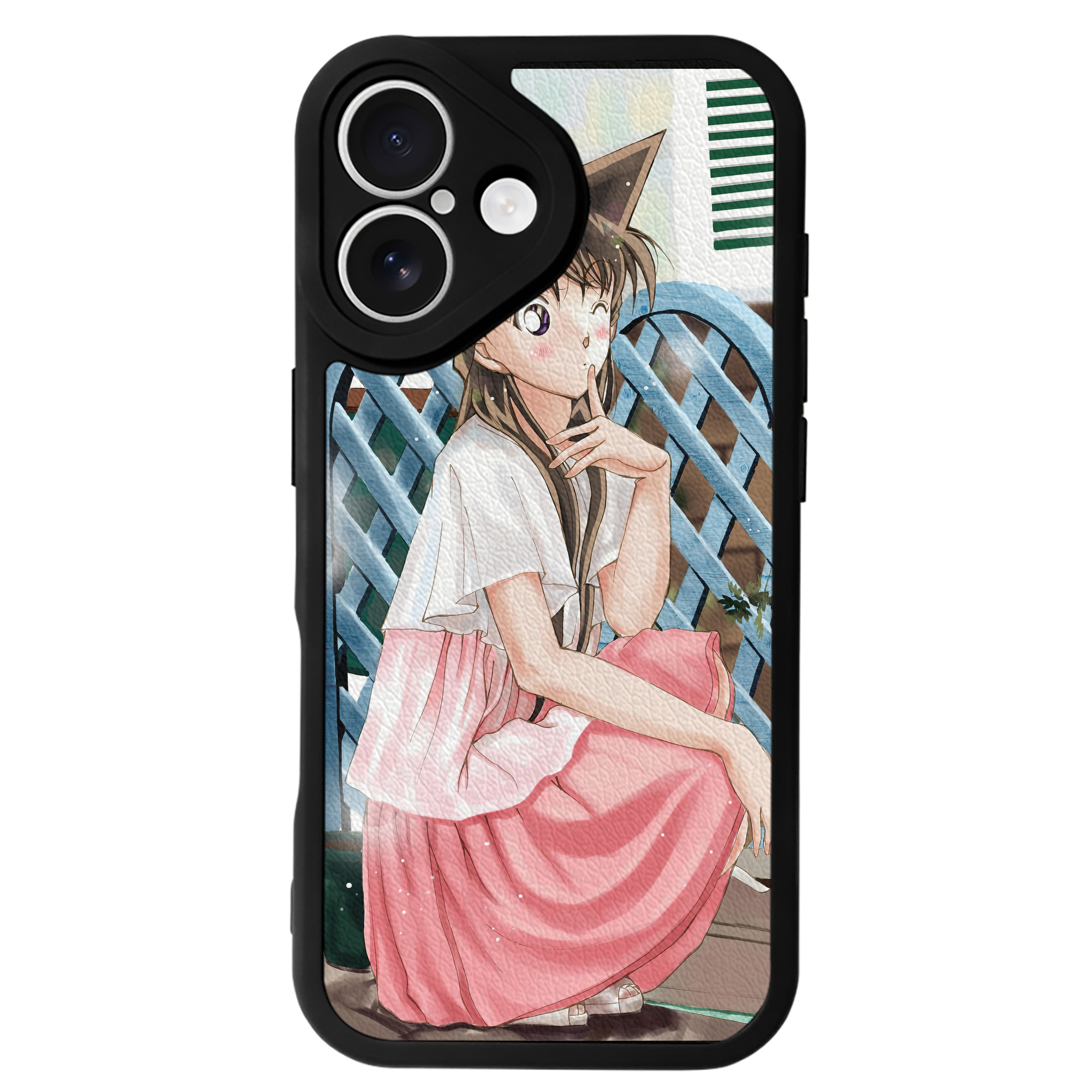 （画像用） 名探偵コナン Detective Conan 【iPhone 16シリーズ対応】シリコンスマホケース（レザー調） 材質：シリコン
